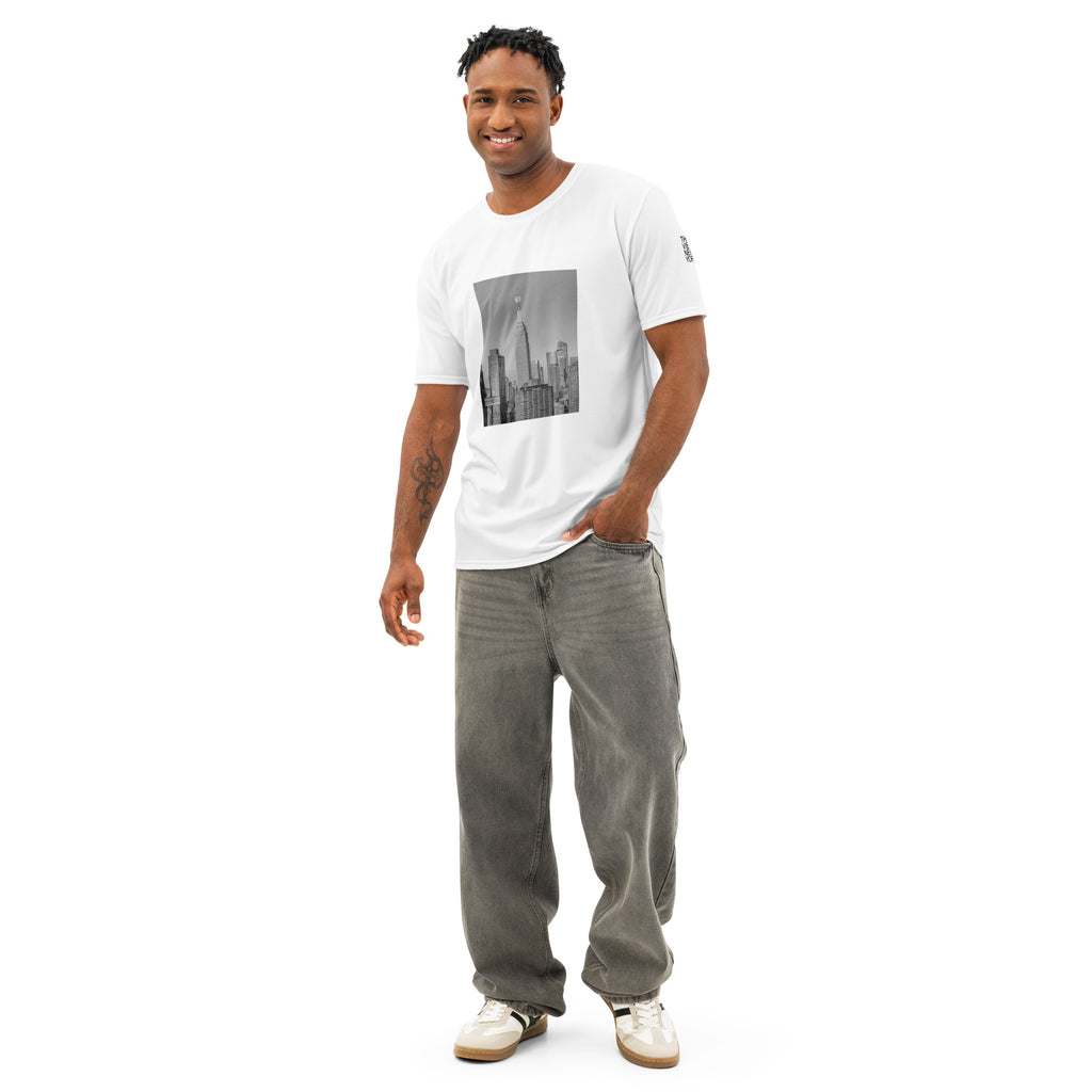 Empire States Moonset T-Shirt — White Edition Men’s cotton crew neck