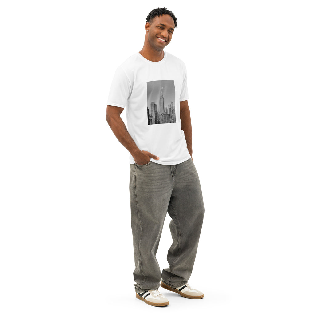 Empire States Moonset T-Shirt — White Edition Men’s cotton crew neck