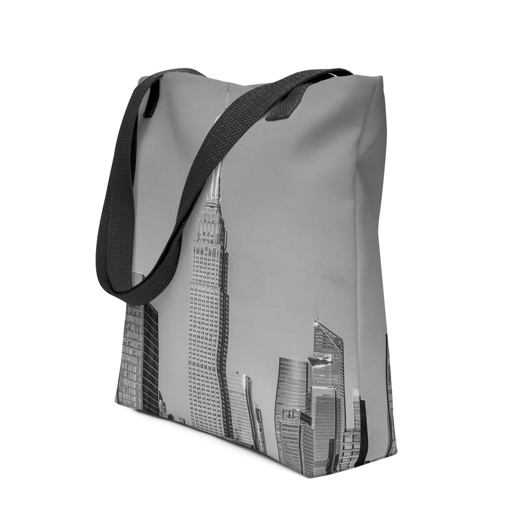 Empire States Moon Tote Bag  — Black & White Edition
