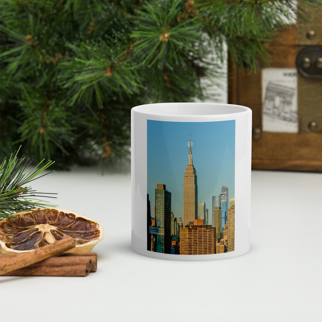Empire State Building Moonset Mug – New York Skyline Coffee Cup