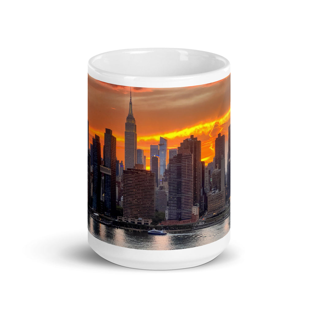 NYC Sunset Skyline Mug — Empire State Golden Sky
