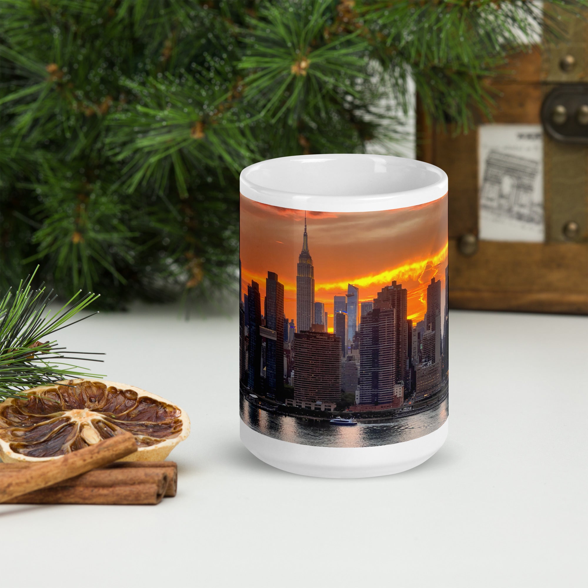 NYC Sunset Skyline Mug — Empire State Golden Sky