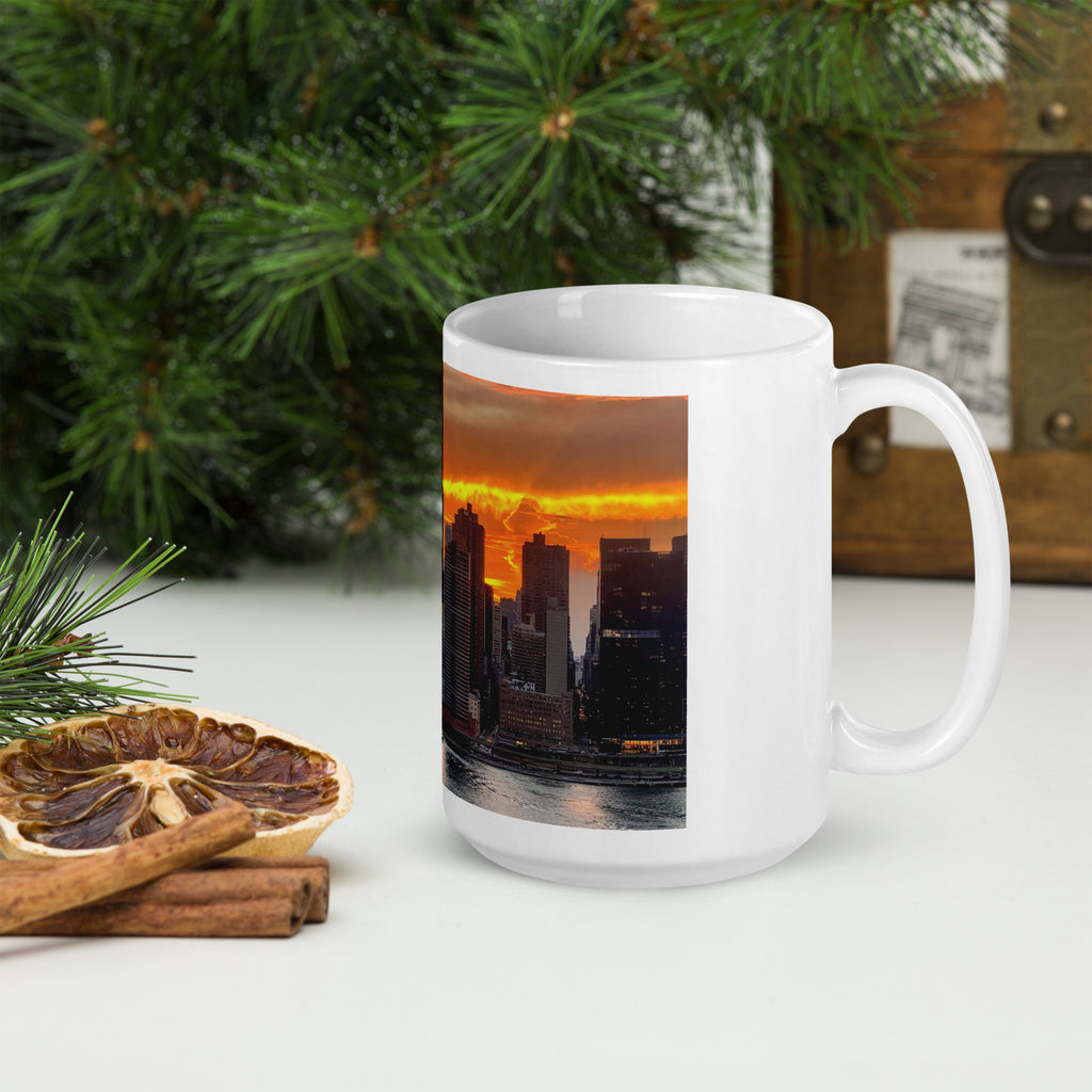 NYC Sunset Skyline Mug — Empire State Golden Sky